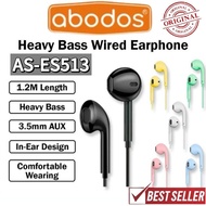 Abodos AS-ES513 Wired Earphone Stereo Bass Music Call 3.5mm AUX Wired Headphone Abodos ES513 l Origi