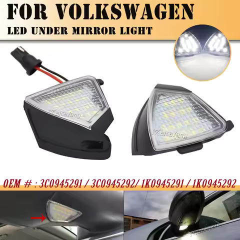 Car Led Under Side Mirror Puddle Light Welcome Lamp For VW Golf 5 GTI MK5 MKV Variant R32 Passat B6 