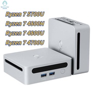 GenMachine Mini PC AMD Ryzen 7 5700U/4700U/4800H/4800U Windows11 8 Cores 16 Threads WiFi6 BT5.2 DDR4 3200MHz 16/32GB RAM 256/512GB NVMe SSD Suporte Three Screen HD Output Mini Office Gaming Computer