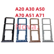 SIM Card Tray for Samsung Galaxy A20 A30 A50 A70 A51 A71 Phone Case Slot Holder Cellphone Part