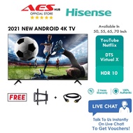 FREE SHIPPING Hisense 50 55 65 70 Inch Smart Android TV A6500G 4K UHD Television can Netflix Televisyen 电视机 65A7400F