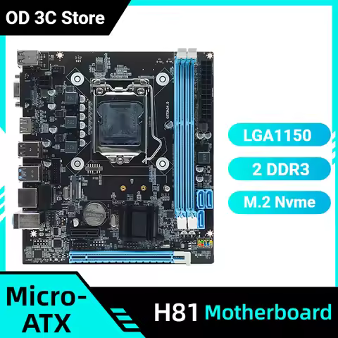 H81 Motherboard 16GB I/O Interface Micro-ATX LGA1150 PC Main Board Support SATA 3.0 2.0 PCI Express 