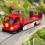 [Ready Stock] Ready Stock [coolcar Hino h300 Flatbed Trailer Shell Coating Alloy Car Model] 1: 64 Al