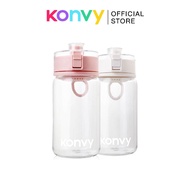 Konvy Transparent Protable Water Bottle - Pink/White