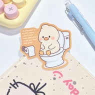 Existential Crisis Duck Sticker, Kawaii Toilet Bowl Meme, Waterproof Laptop Decal
