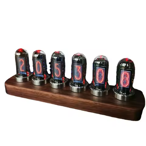 Glow Nixie Tube Clock Bedside Digital Alarm Elekstube IPS Electronic LED Table Clock Digital Bedside