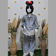 ( Gratis Bando Karakter ) Setelan Masakini Koreans Style Anak Perempuan Rayon Batik Armor Lagi Viral