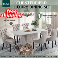 【In stock】Chesterfield Dining Set Marble Dining Table Gorgeous Dining Set YIEM