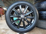 แม็กโตโยต้า ขอบ17 สีอบpowder coat พร้อมยางบริสโตน 215 55 17 ปลายปี23 ใส่ innova camry cross revo vig
