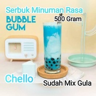 Serbuk Minuman Es Permen karet Biru Viral 500gram sudah mix gula / Premium Powder drink bubblegum bl