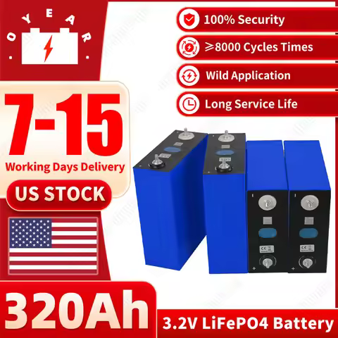 320Ah 3.2V Lifepo4 Grade A Brand New Lithium Ion LFP Cell US Stock for RV Camping Golf Cart Boat Sol