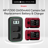 [KingMa] NP-FZ100 (2600mAh) Replacement Set / Ultra Fast Charger for Sony Cameras - FZ100 / NPFZ100 