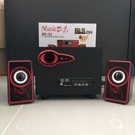Music D.J. SP-21 ตู้ลำโพงบลูทูธ Bluetooth Speaker 2.1 CH รองรับ AUX/BT 8W+3W x 2