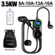 [Dark blue shop] TAYNIU สายชาร์จรถยนต์ไฟฟ้า 32A 7KW 16A 3.5KW 5M พร้อมแอพพลิเคชัน wifi ประเภท 2 เหมา