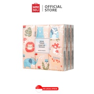 MINISO Soft Pocket Tissues (Forest Family Facial Tissues/Monster Paradise Scented Facial Tissues/Cartoon Unscented Facial Tissues/We Bare Bears Simple Tissues) (18Pack) (Forest Family 2.0 Soft Tissues) (150 Tissues)