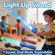 Changeable with 3 Mode Sound 7 Colors Expandable Dual LED Light Saber💥 cheapest Saber Up Light Sword