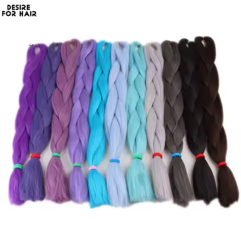 Desire for Hair High Temperature Synthetic Braiding Hair 24inch 60cm Long 100+ Colors in Stock to ma