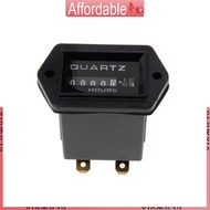 GLO Hour Meter Display Counter 12-36V Accurate Round Quartzs Hour Meter Gauges Tester Engine Hour Me