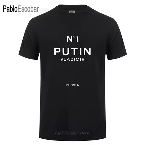 N1 Vladimir Putin Russia President T Shirt For Men Male Adult Round Collar Cotton Short Sleeve T-Shi