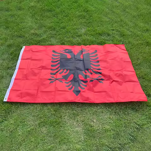 aerlxemrbrae flag er Albania Flag 3x5 ft Flag of Albania 90x 150cm Albania National Flag