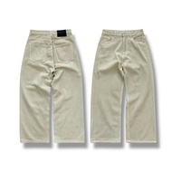 BEIGE WIDE JEANS - unisex BEIGE WIDE-leg baggy jeans 1685