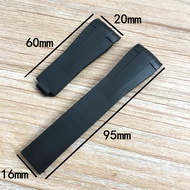 Suitable for Rolex Blue Black Green Water Ghost Strap Rubber B Natural Rubber Strap Submariner GMT 2