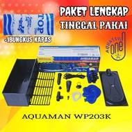 MESIN AQUAMAN WP-203K (+PASS): Top filter box Top full set aquarium waterpump aquarium pond pump mac