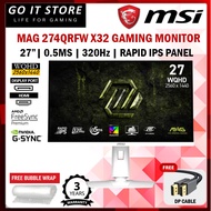 MSI MAG 274QRFW X32 27" QHD 320Hz 0.5MS IPS White Gaming Monitor