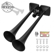 HEEPDD 150dB Loud Car Electric Air Horn  Strong Sound Zinc Alloy 12-24V Dual Trumpet with Solenoid V