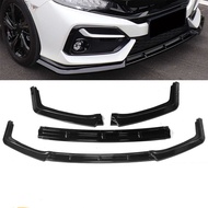 3PCS Car Front Bumper Lip Body Kit Spoiler Diffuser Protector Cover Deflector Lips For Honda Civic H