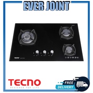 [Basic Installation] Tecno T23TGSV || T 23TGSV [75cm] 3-Burner Glass Cooker Hob with Inferno Wok Burner Technology