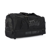 Fairtex Gym Bag Bag-2 All black Boxing Equipment Large Water proof Nylon Muay Thai MMA K1 กระเป๋ายิม แฟร์แท็ค สีดำ สำหรับใส่อุปกรณ์มวย และ อุปกรณ์กีฬาอื่นๆ