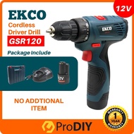 EKCO Cordless Drill Set GSR120 12V 2 Speed with Rechargeable Battery High Quality ( 1 Year Warranty 