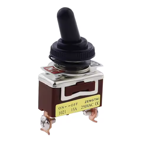on off switch Miniature On Off Small SPST Toggle Switch Heavy Duty with Waterproof Cover 12V 6 A/250