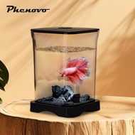 [Phenovo] Fish Tank Breeding Tank Small Lanskap Perairan Tank for Home Tabletop Gecko Lizards