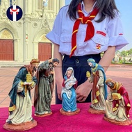 Set of 3 kings in a 26cm Italian model statue set to decorate a Christmas grotto