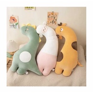 Cute animal character pillow dinosaur/ alpaca pillow 55cm slanted giraffe pillow with SNI dolls labe