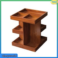 Gloryworld Perfume Display Rack Perfume Display Holder 360-degree Rotatable Wood Perfume Shelf Large