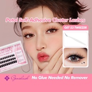 【Free tweezer】GENIELASH Self-Adhesive Eyelashes Glue Free False Eyelash Eye Lash | No Glue Cluster S
