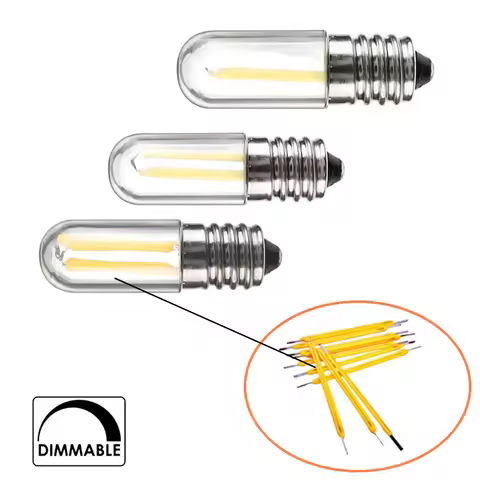 E12 E14 LED Bulb Dimmable 110V 220V Fridge Light 4W Lamp Filament COB Lamp for Chandelier Replace 30