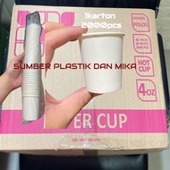 [1 carton 1 box 2000 pcs] Plain 4oz Paper Cup Small Coffee Cup/ 4 OZ 120ml Mini Coffee Cup (40 rolls