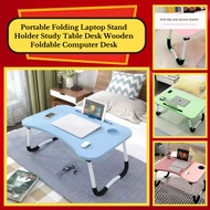 DSS Portable Folding Laptop Stand Holder Study Table Desk Wooden Foldable Computer Desk