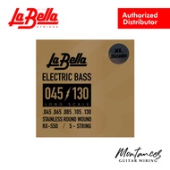 La Bella RX-S5D-XL | 5-String Bass String Set | 45-130 Extra Long Scale | Stainless Roundwound