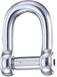 Wichard 322400 Shackle, D Shackle, Allen Key Type, Stainless Steel, Pin Diameter 0.2 inches (6 mm), 