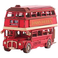 rowood 3D Puzzles for Adults,DIY Bus Toy Wooden Model Kit Building Set,Birthday/Christmas Gift for A