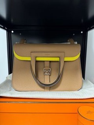 Hermes Halzan 25 奶茶色 全set齊