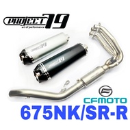 Project79 Full System Exhaust CFMoto 675NK 675SR 675 SR-R NK SRR Stainless Steel Manifold + Muffler 
