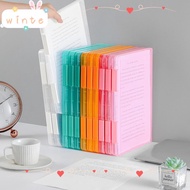 WINTE Document Organizer, Square Shape Plastic Transparent Storage Box,  A4A5 Paper Storage Box