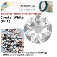 Hotfix Crystal Swarovski Elements Batu Tampal/Iron on Crystal (Col.001 Crystal White)