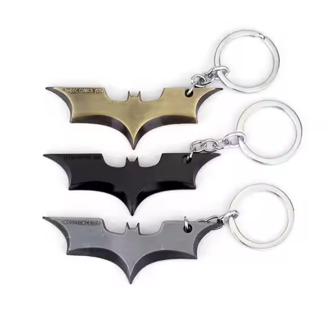 DC Batman Keychain Animal Batman Metal Badge Pendant Keyring Car Backpack Key Holder Trend Jewelry A
